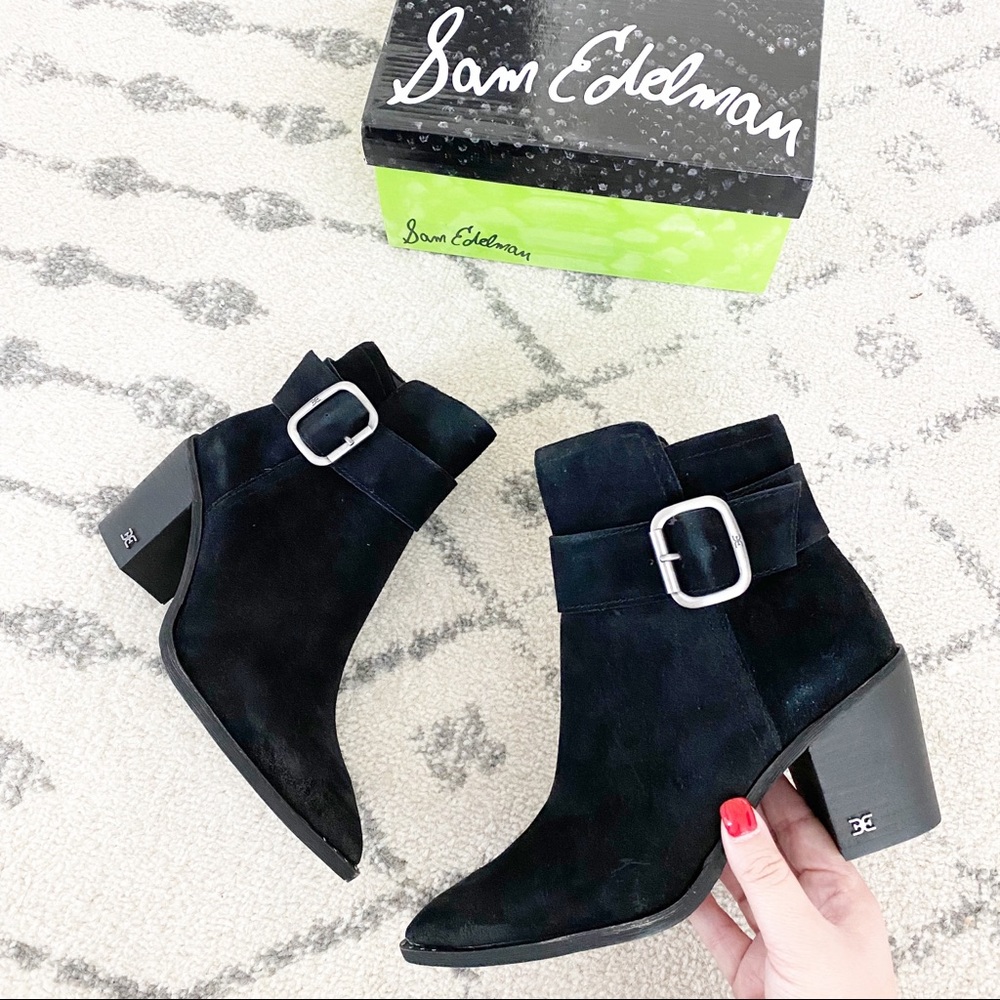 New Sam Edelman Leonia Suede Boots - Picture 2 of 5
